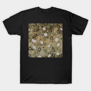 Crazy Circles Abstract Neutral T-Shirt